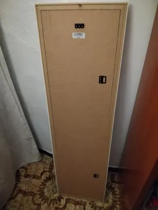 Specchio da terra bianco e in vetro