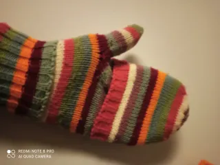 Guantes sin dedos de punto multicolor