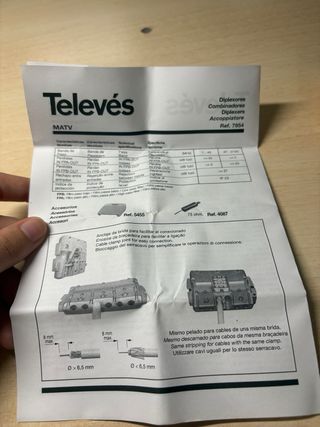 Diplexor Televés Ref. 7654