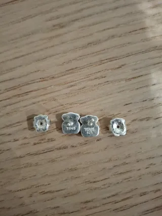 Pendientes Tous Oso Negro Plata 925