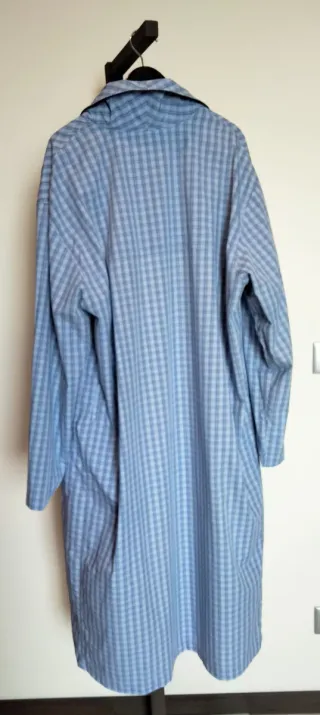 Albornoz a cuadros azul