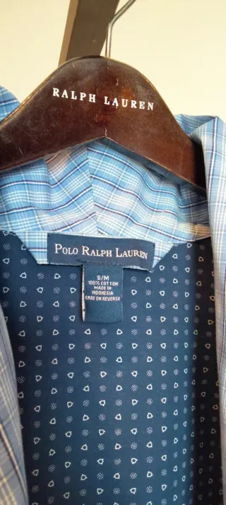 Albornoz a cuadros azul