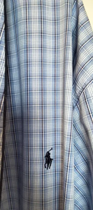 Albornoz a cuadros azul