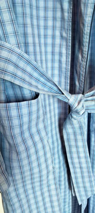 Albornoz a cuadros azul