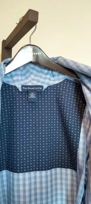 Albornoz a cuadros azul