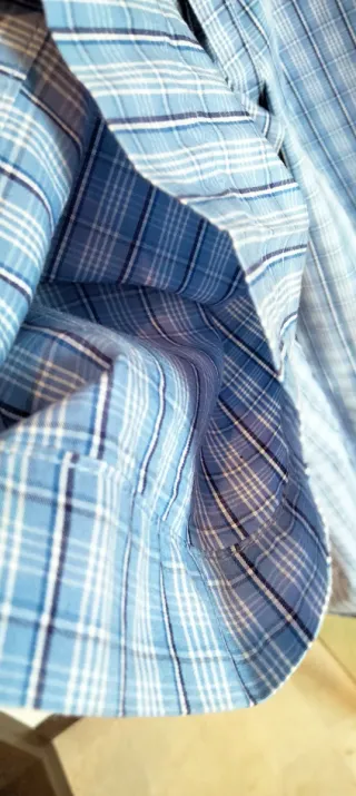 Albornoz a cuadros azul