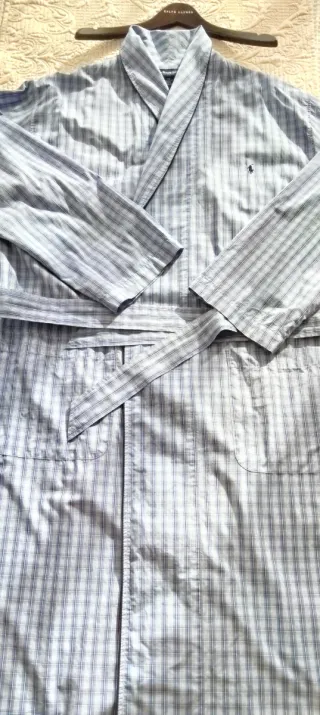 Albornoz a cuadros azul