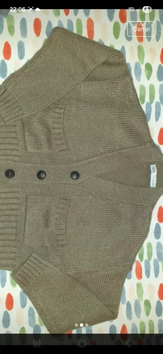 Cardigan Zara Lana Marrón