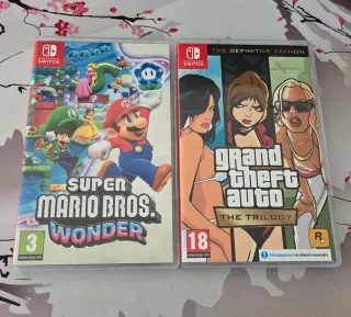 Super Mario Bros Wonder y GTA Trilogy Switch