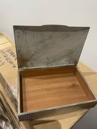 Caja de plata para puros o joyas