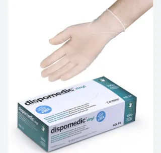Guantes de vinilo Desechables Dispomedic Talla M L