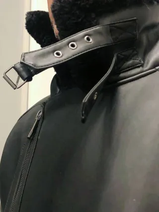 Giubbotto Montone Imbottito Chiodo Zara EcopelleXL