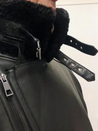 Giubbotto Montone Imbottito Chiodo Zara EcopelleXL