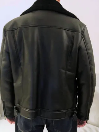 Giubbotto Montone Imbottito Chiodo Zara EcopelleXL