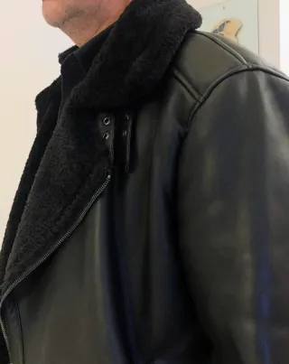 Giubbotto Montone Imbottito Chiodo Zara EcopelleXL