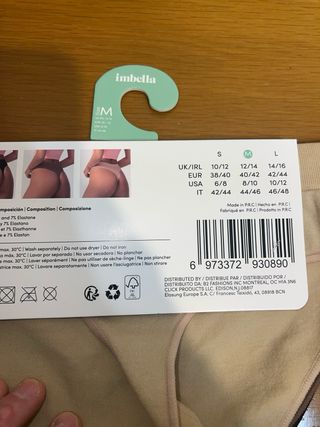 Imbella Tanga Sin Costuras Talla M Pack 3 tangas