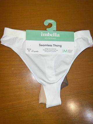 Imbella Tanga Sin Costuras Talla M Pack 3 tangas