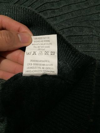 Jersey de cuello v talla L