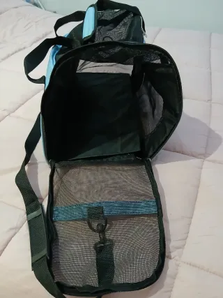 Bolsa para Mascota azul y negro