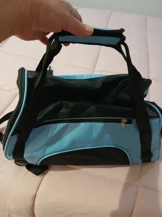 Bolsa para Mascota azul y negro
