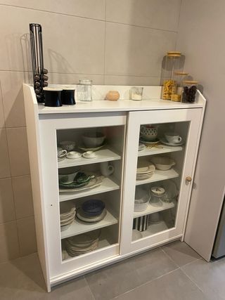 Vitrina HAUGa cristal blanco 105x116