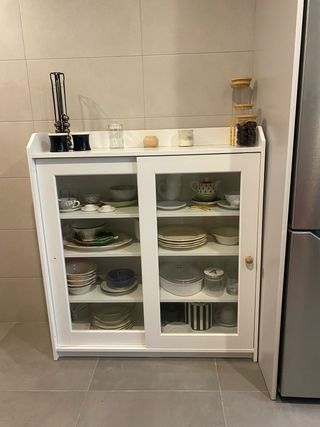 Vitrina HAUGa cristal blanco 105x116