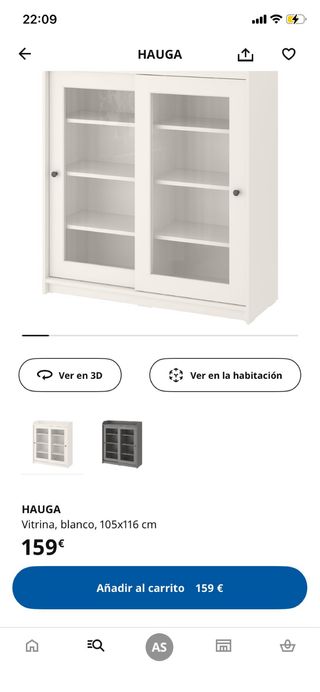 Vitrina HAUGa cristal blanco 105x116