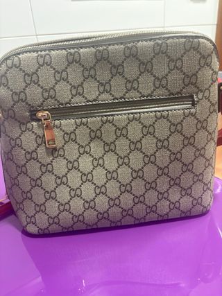 Bolso mujer marrón y rojo