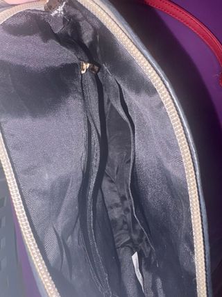 Bolso mujer marrón y rojo