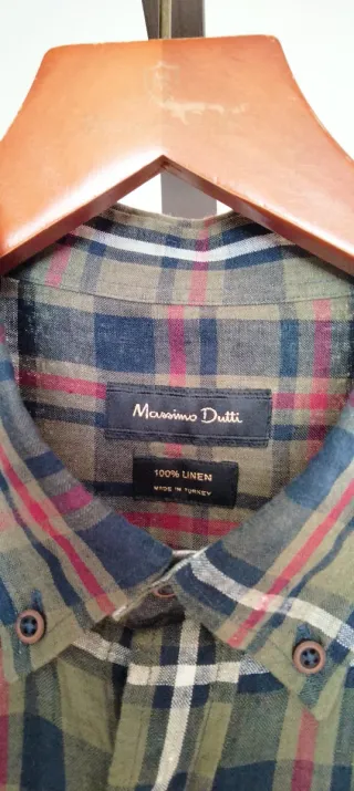 Camisa de cuadros verde y azul