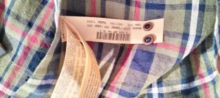 Camisa de cuadros verde y azul