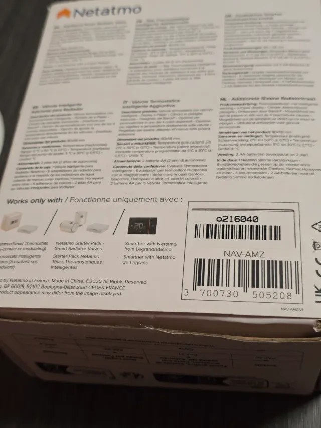 Netatmo Válvulas Termostáticas Inteligentes WiFi