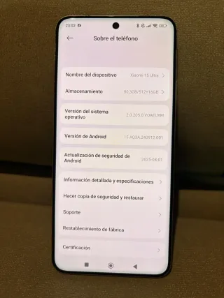 Xiaomi 15 Ultra 512GB Negro