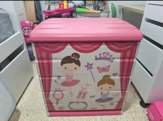 Baúl infantil plástico con bailarinas