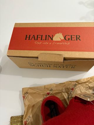 Pantofole Haflinger rosse n. 41 ortopediche