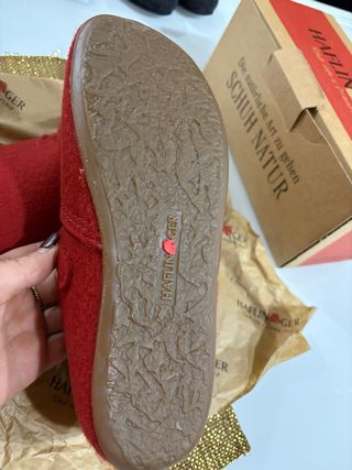 Pantofole Haflinger rosse n. 41 ortopediche