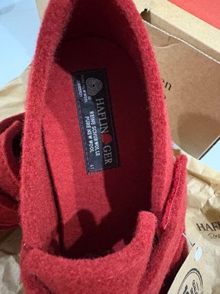 Pantofole Haflinger rosse n. 41 ortopediche