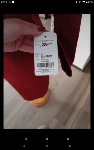 Vestido midi burdeos licra