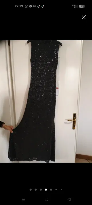 Abito lungo donna con paillettes