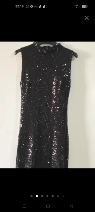 Abito lungo donna con paillettes