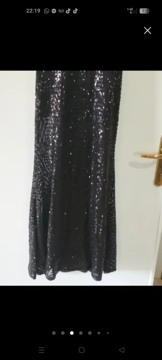 Abito lungo donna con paillettes