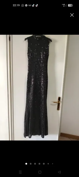 Abito lungo donna con paillettes