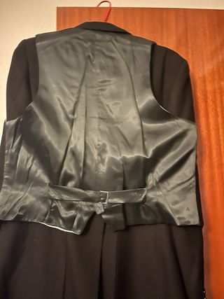 Levita Chaqué Chaleco Talla 48 Negro.Pura lana v.