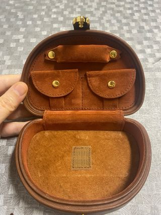 Joyero de viaje Bermuda piel marrón