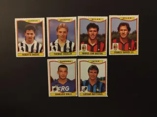 6 figurine Panini Calciatori 1990-91