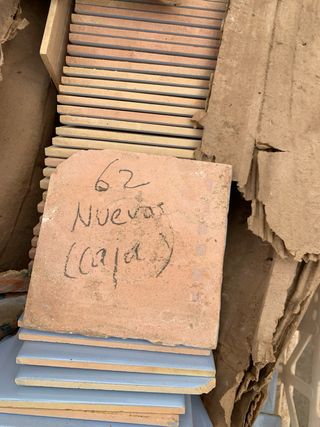 Azulejos baño azul años 60