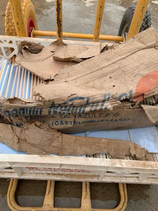 Azulejos baño azul años 60