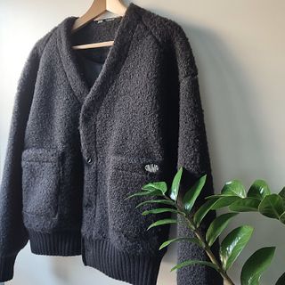 Chaqueta Bouclé Negra Zara Talla S