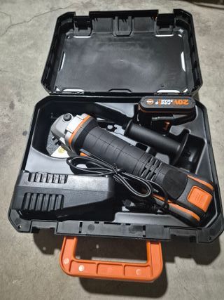 Amoladora Worx 115mm 20V con 2 baterías