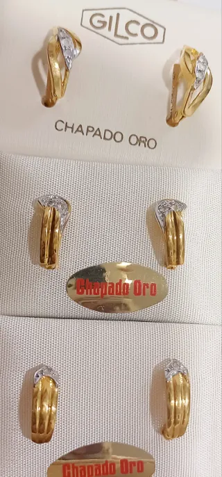 Pendientes Chapado Oro Gilco.